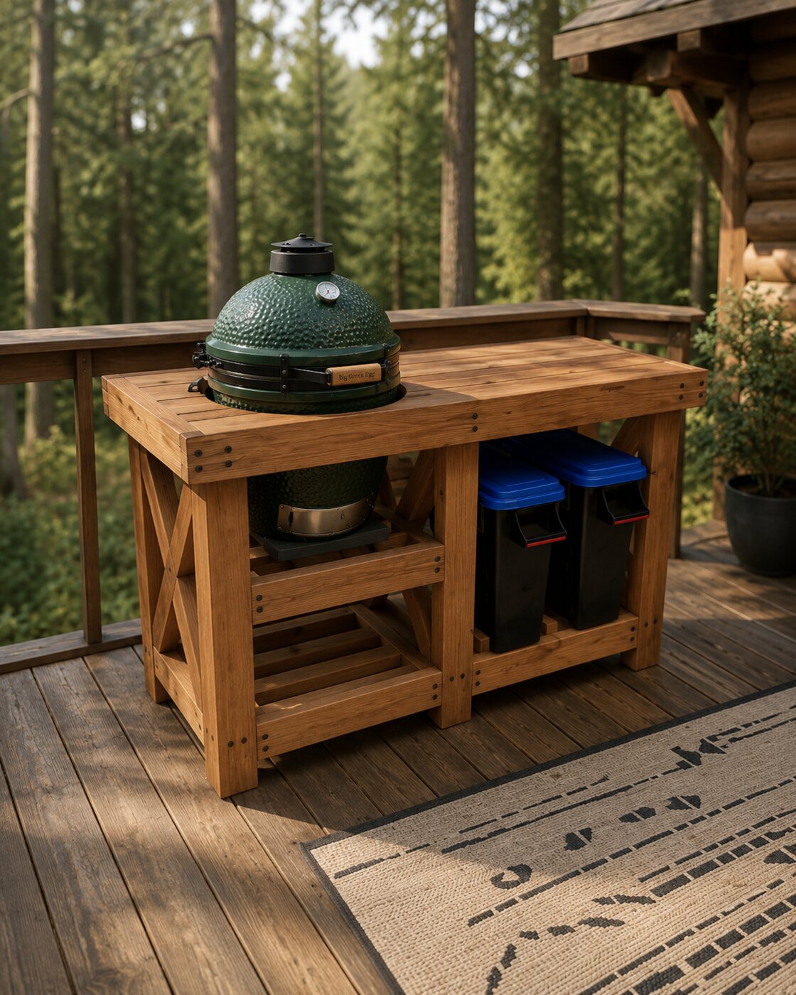 Big Green Egg cooking station